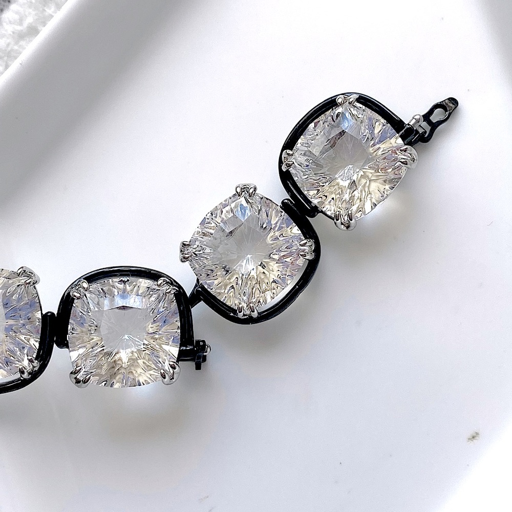 Swarovski “Harmonia” Cushion Cut Crystal Flex Bracelet - Picture 11 of 17